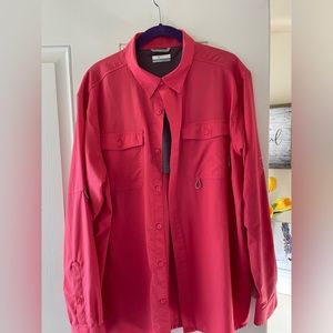 Columbia sun shirt.  Peach color.  Size L.
